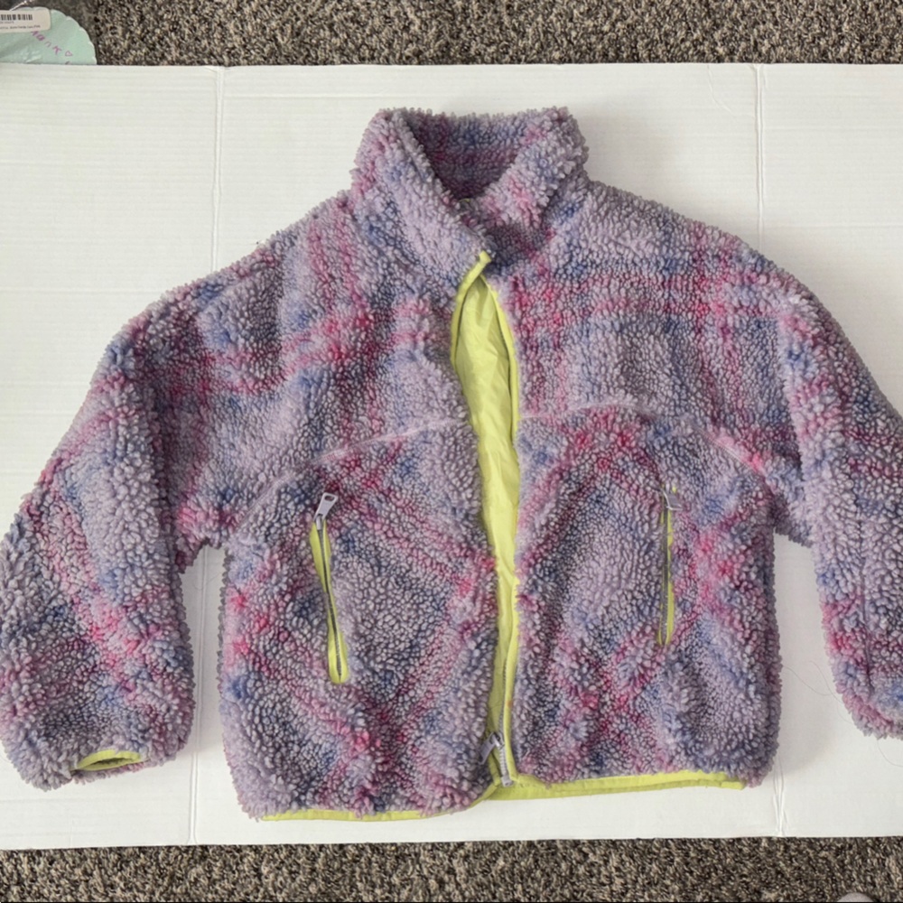 Zara Kids Purple and Pink Fleece Jacket
